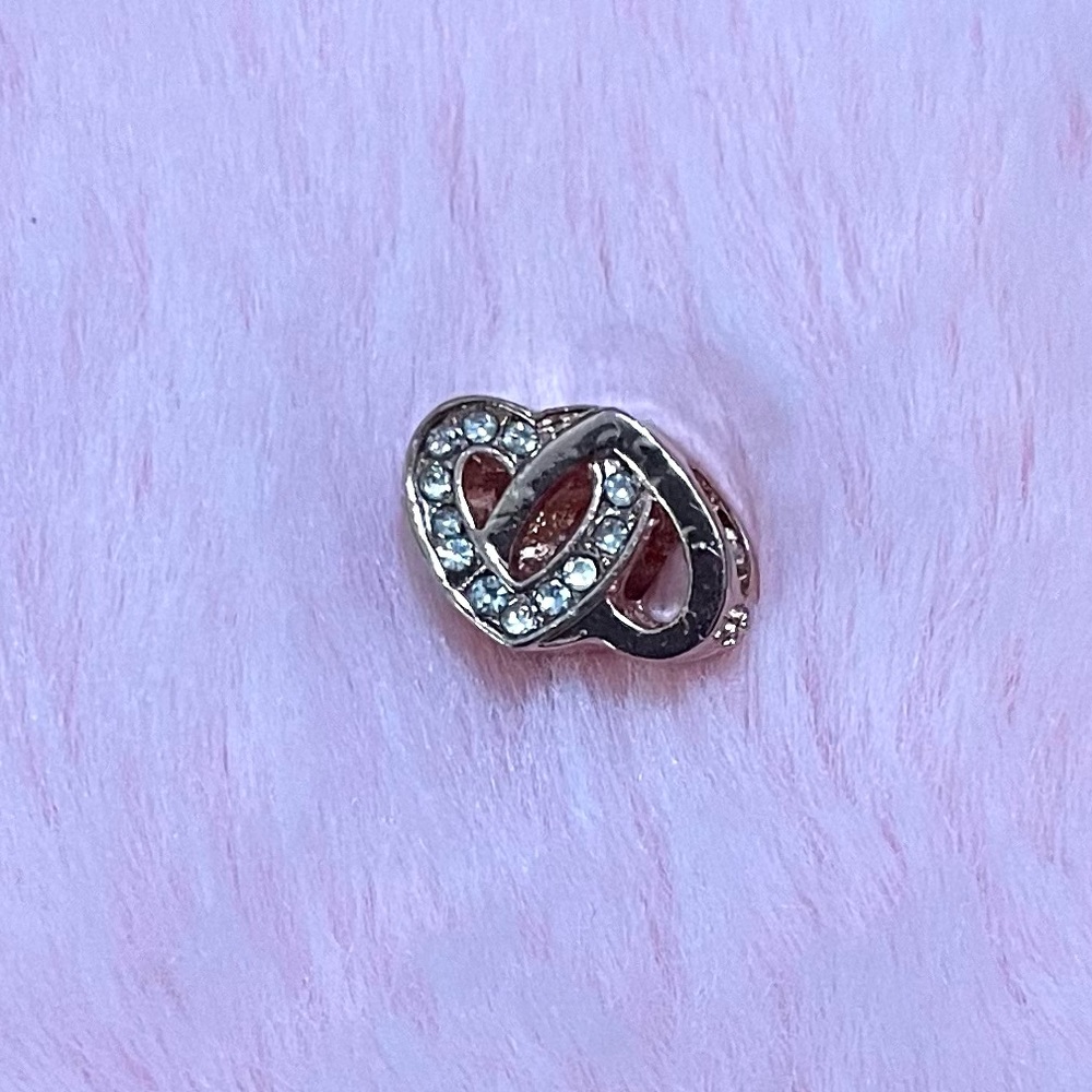Pave Entwinted Hearts Charm - Not Pandora